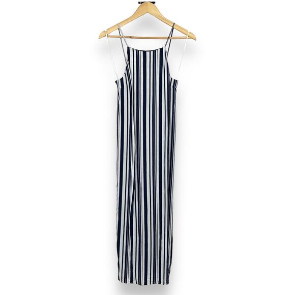 ASOS Dresses & Skirts - ASOS Women’s 2 Blue White Pinstripe MIDI Dress Sleeveless Nautical Beachy